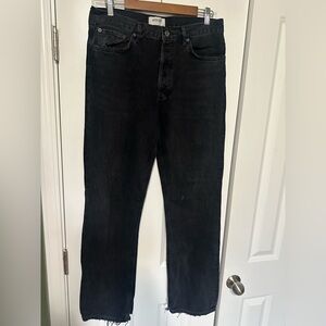 Agolde Women's Black Straight Leg Jeans